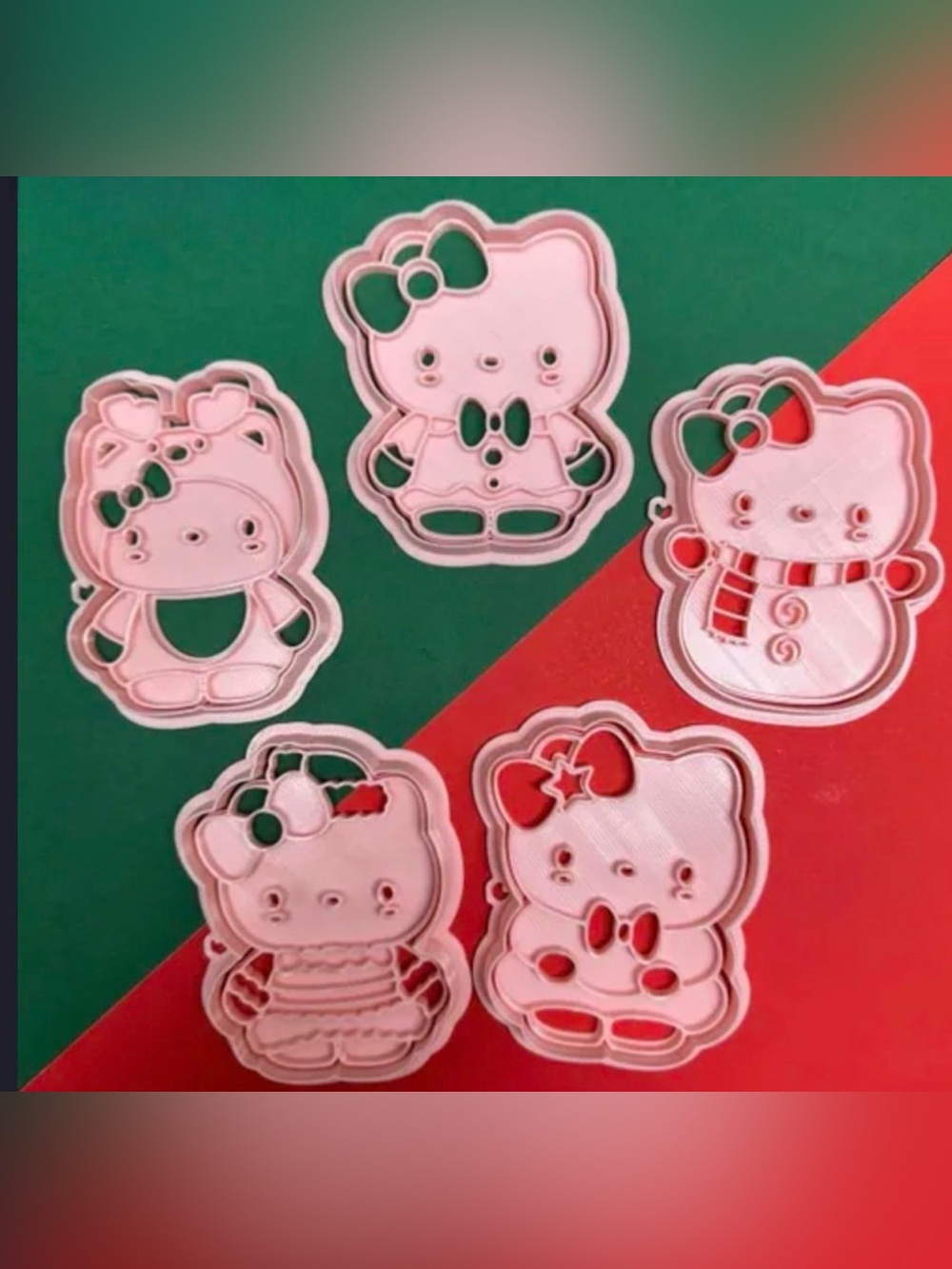HELLO KITTY CHRISTMAS COOKIE CUTTER set